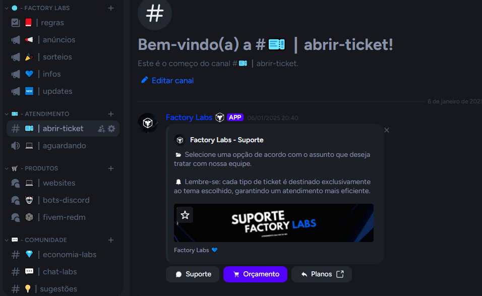 Bot de Tickets